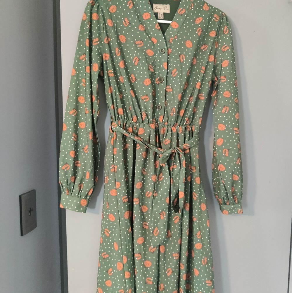 Lindy Bop Fox Print Dress